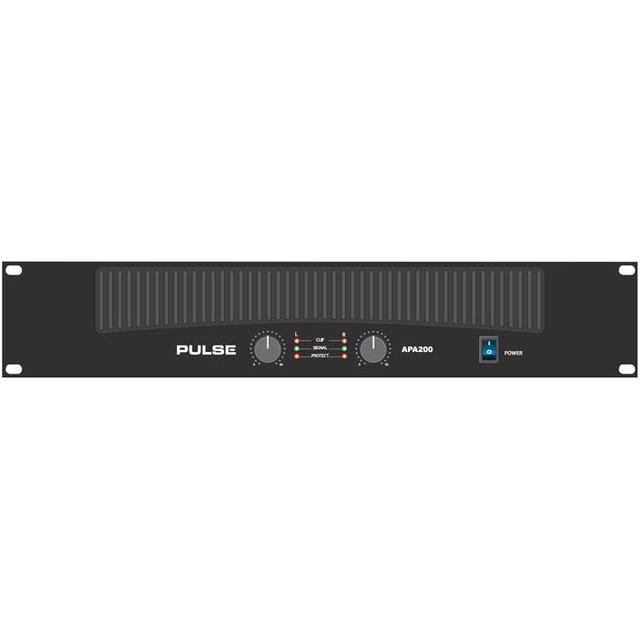 2 Channel Stereo Power Amplifier, 2 x 100W 2U Rack Mount Pulse