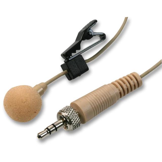 Lavalier Microphone with 3.5mm Locking Jack Plug, Beige